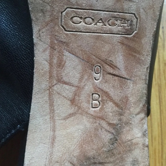 Coach MIRANDA Womens Shoes Slingback Heels US 9B Black Leather Slip-On buckle. - Picture 6 of 6